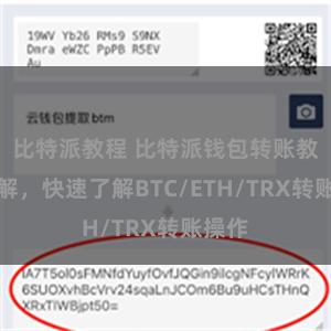 比特派教程 比特派钱包转账教程详解，快速了解BTC/ETH/TRX转账操作