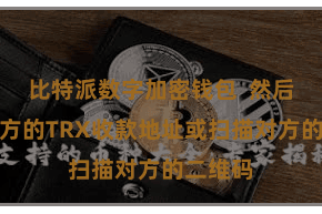 比特派数字加密钱包  然后输入对方的TRX收款地址或扫描对方的二维码